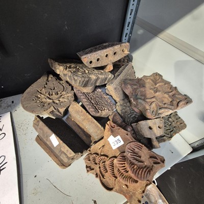Lot 335 - A collection of Eastern textile print blocks