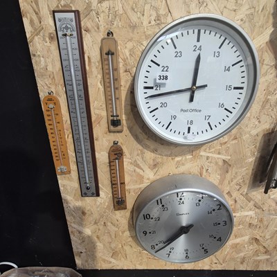 Lot 338 - Various wall-mounted temperature thermometers...