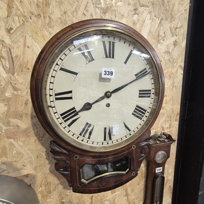 Lot 339 - A late Georgian mahogany and brass-strung drop...