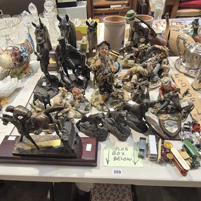 Lot 359 - A quantity of horse racing-related trophies,...
