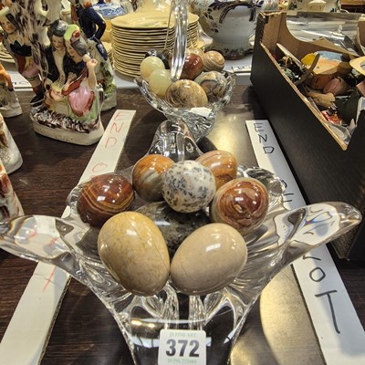 Lot 372 - Two large art and craft bowls containing hard...
