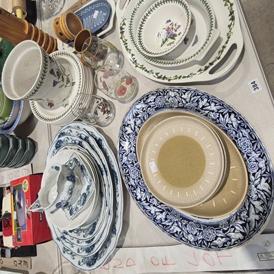 Lot 384 - Portmerion plates and serving pieces, and...