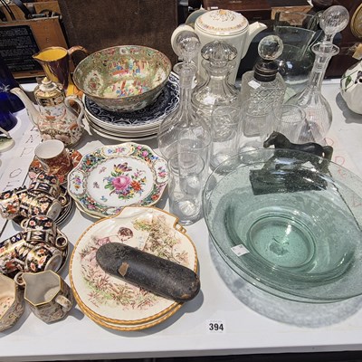 Lot 394 - Victorian and later glasswares, a Chinese...