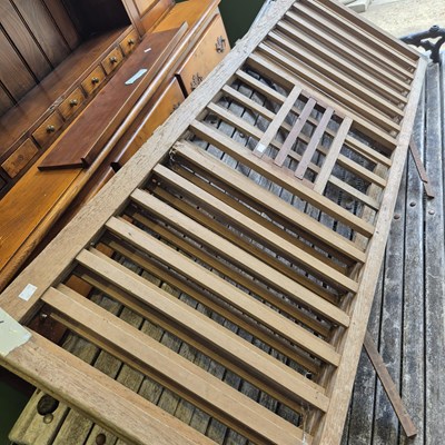 Lot 417 - A teak foldaway whelping pen