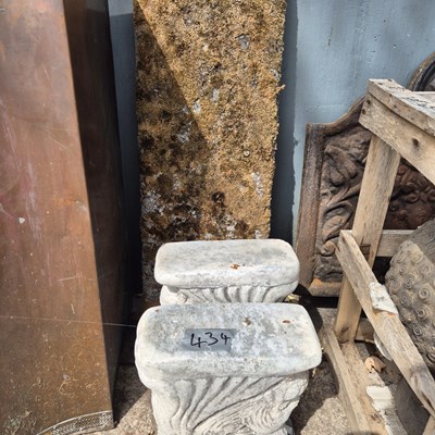 Lot 434 - A weathered garden bench