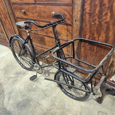 Lot 438 - A vintage bakers delivery bike