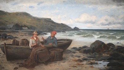 Lot 1338 - Late 19th century European school, mending...