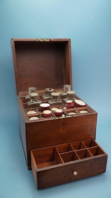 Lot 1340 - A 19th century ebony line cornered mahogany...