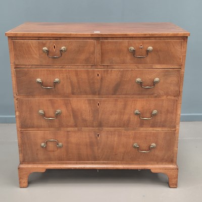 Lot 644 - A George III mahogany and boxwood-strung chest...