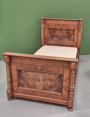 Lot 645 - A 19th-century French flame mahogany sleigh...