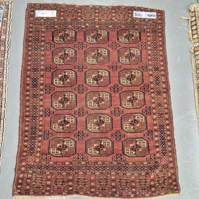 Lot 1755 - An antique Tekke Bokhara rug, 122 x 92cms,...
