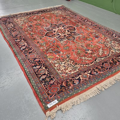 Lot 1761 - An Oriental carpet of Heriz design, 353 x 256cms