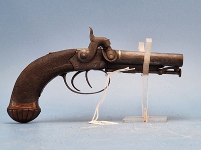 Lot 1843 - A double-barreled side-by-side percussion...