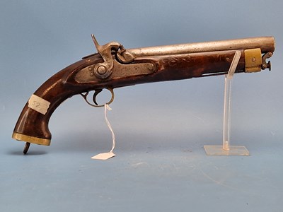 Lot 1852 - An Indian percussion military pistol.