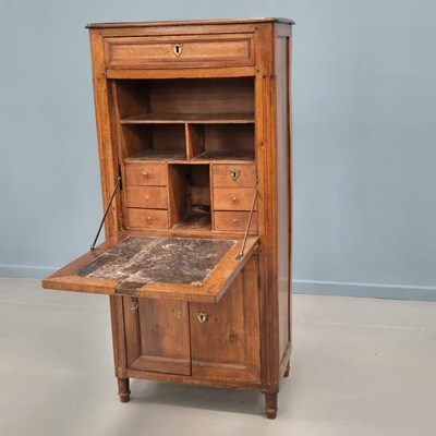 Lot 451 - An antique French Provincial walnut small...
