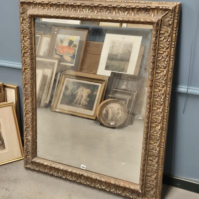 Lot 426 - An antique carved giltwood Italian mirror. H...