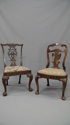Lot 459 - Two antique Georgian style desk chairs, a...