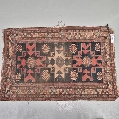 Lot 561 - An antique Caucasian rug, probably Lesghi, 175...