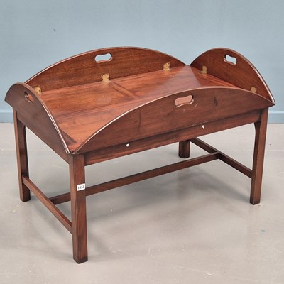Lot 1352 - A large Georgian style butlers tray with...