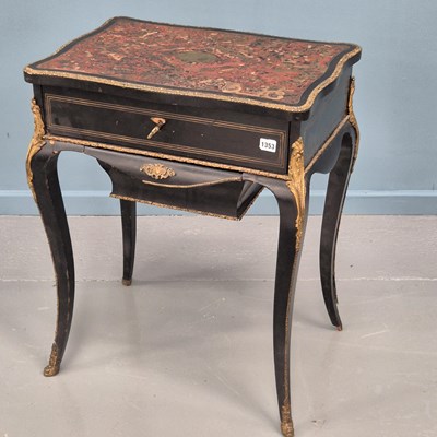Lot 1353 - A 19th-century boulle brass and tortioshell...