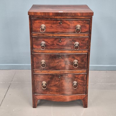 Lot 688 - A regency mahogany small chest of four...
