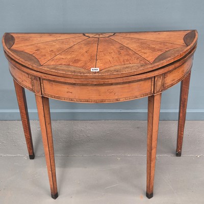 Lot 690 - A regency satin wood cross banded and inlaid...