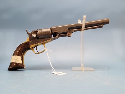 Lot 1861 - A Colt 36 calibre Pocket Navy no 568 C/W holster.