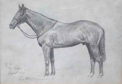 Lot 1382 - Sir Alfred Munnings (1878-1959), 'The Drifter'...