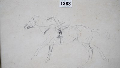 Lot 1383 - Sir Alfred Munnings (1878-1959), a sketch of a...