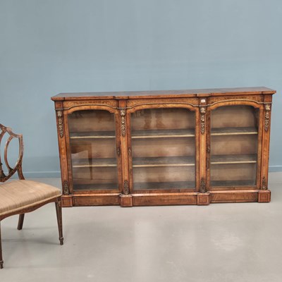 Lot 691 - A fine Mid-Victorian walnut and gilt brass...