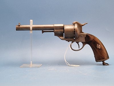 Lot 1870 - A Lefaucheux six-shot pinfire revolver, serial...