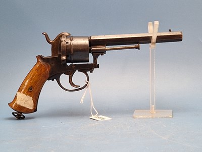 Lot 1871 - A 14mm Continental pinfire 6-shot revolver c/w...