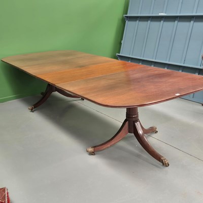 Lot 722 - A George III Style mahogany twin pedestal...