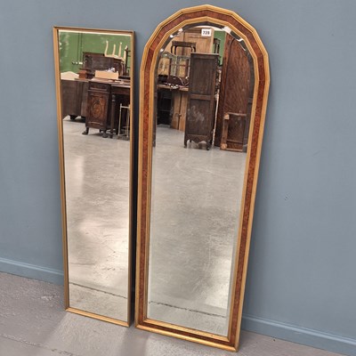 Lot 728 - Two contemporary wall hanging robing mirrors