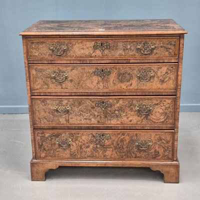 Lot 738 - An 18th century and later walnut cross-banded...