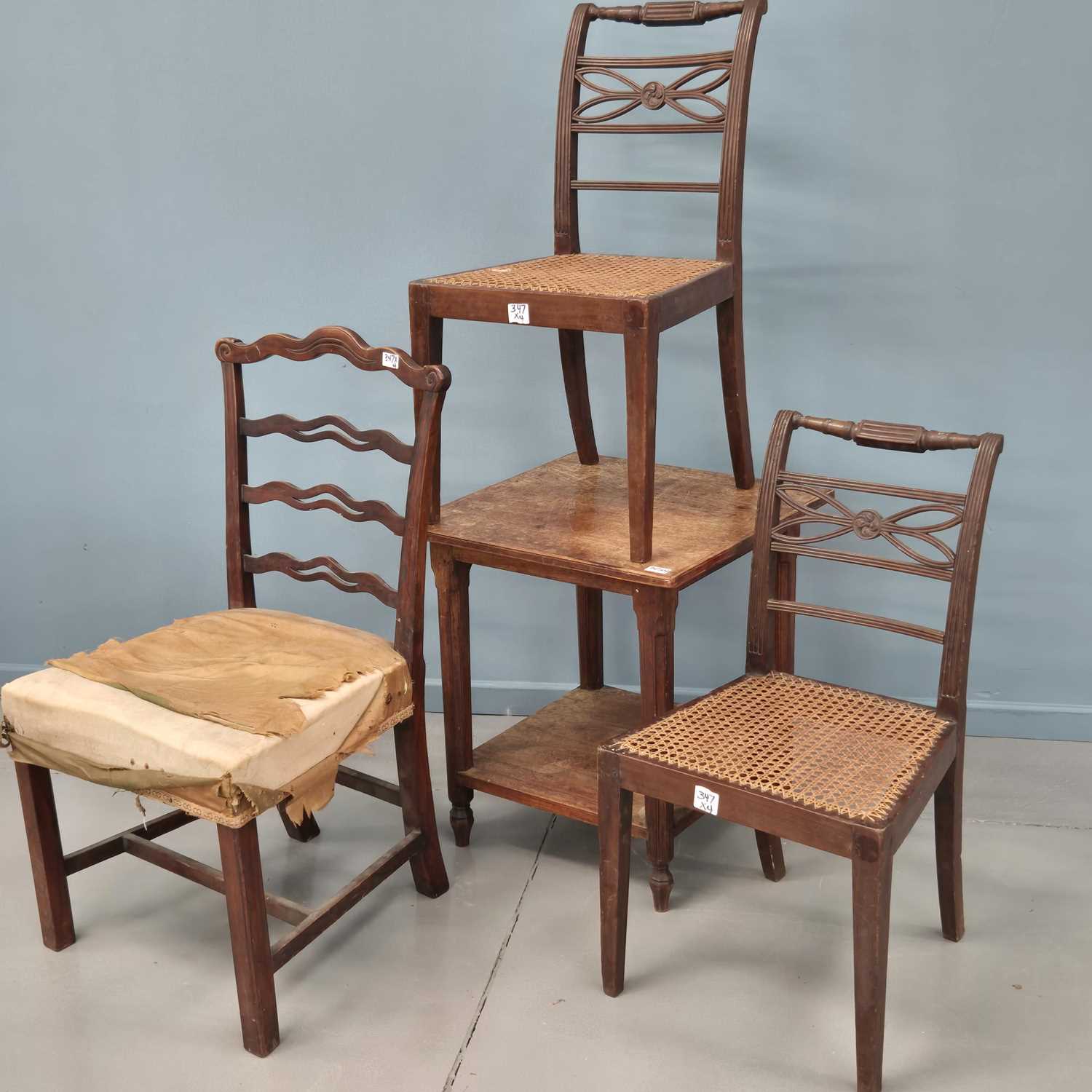 Lot 347 - A pair of colonial hardwood regency style