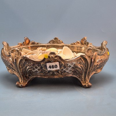 Lot 460 - An antique Continental silver plate rococo...
