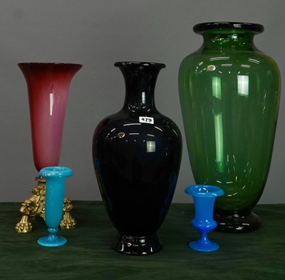 Lot 479 - Five pieces of antique and later coloured...