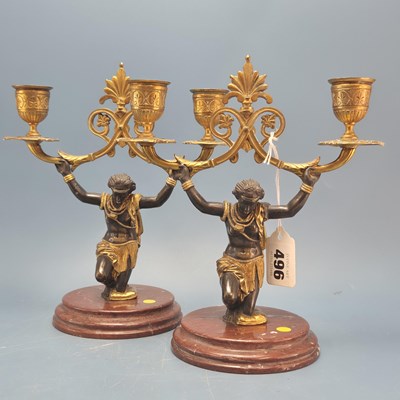Lot 496 - A pair of 19th Century  French Empire revival...