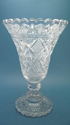 Lot 498 - Four pieces of antique glass, a large cut...