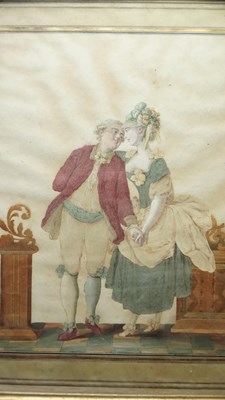 Lot 520 - A pair of early Continental mixed media...