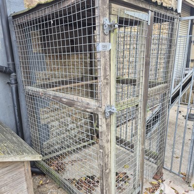 Lot 1097 - A rustic garden aviary.