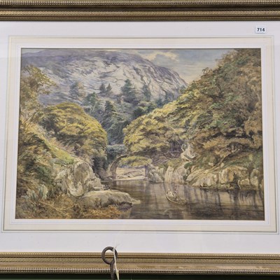 Lot 714 - A H Fox (early 20th century), boating towards...