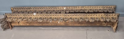 Lot 1388 - A pair of 19th-century gilded brass curtain...