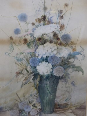 Lot 720 - 20th century school, a vase of flowers with...