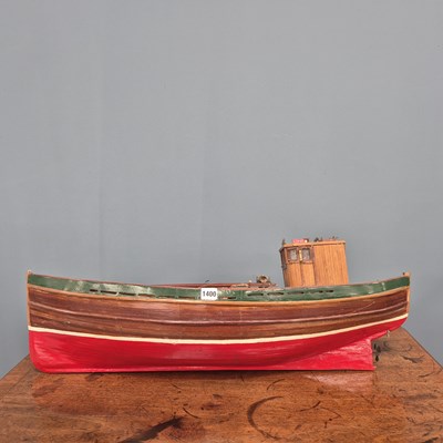 Lot 1400 - A scratch-built model fishing boat.