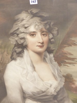 Lot 747 - Late 18th century school, a head and shoulders...