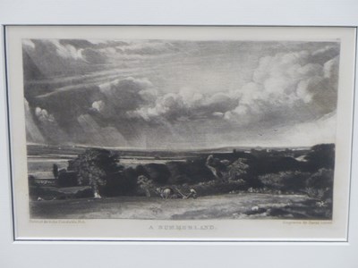 Lot 757 - David Lucas after John Constable, five various...