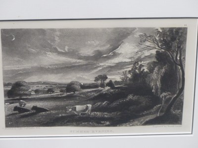 Lot 757 - David Lucas after John Constable, five various...