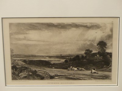 Lot 757 - David Lucas after John Constable, five various...